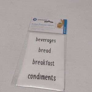 IDesign Refrigerator/Freezer Labels, 3in x 1.25in - Clear, 36Ct